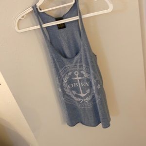 Obey tank top small blue